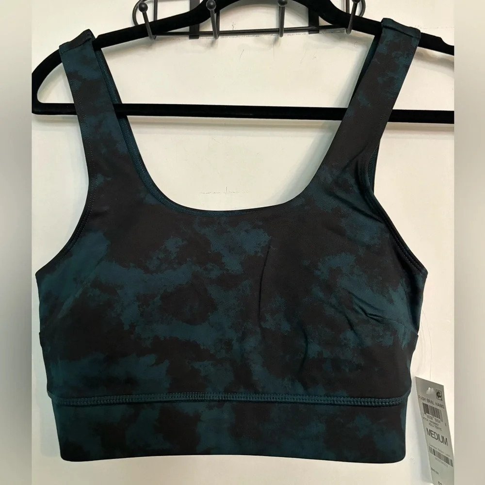 NWT Womens‎ Jenni Intimates Bold Tie Dye Green Black Sz Medium Sports Bra